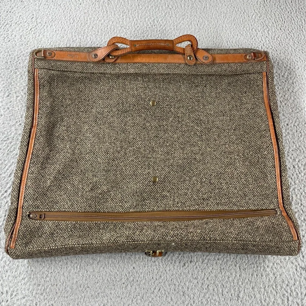 Vintage Hartmann Tweed Wool Garment Bag Bi-Fold Travel‎ Luggage Folding 23